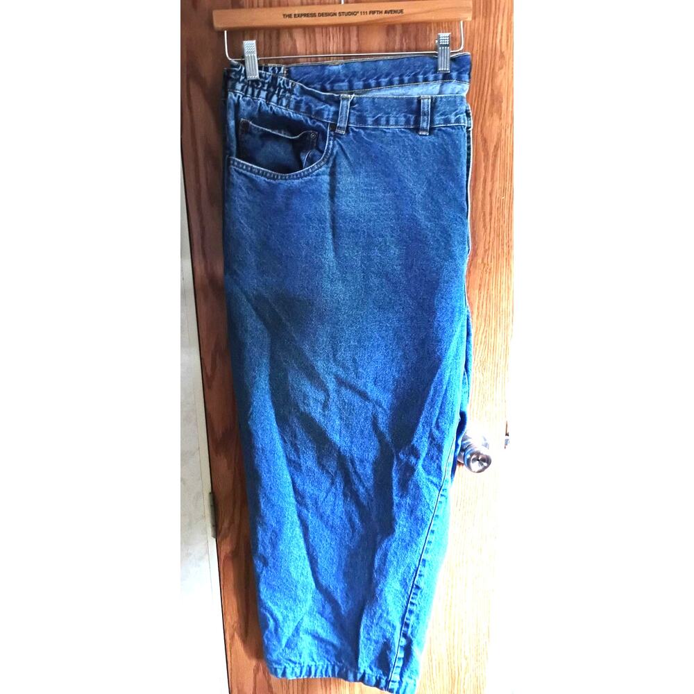 Scandia Woods Big Mens 56 Comfort Waist Jeans Elastic Ankle Relaxed Fit Cotton